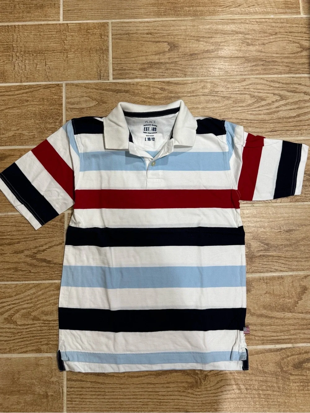 Y2K Children’s Place Horizontal Striped Polo Shirt